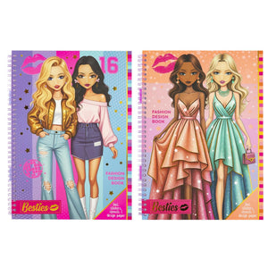 Creative craft group besties fashion ontwerpboek a4 met accessoires