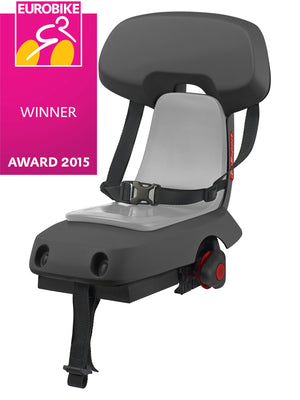 Polisport Guppy junior achterzitje. Kleur: grijs