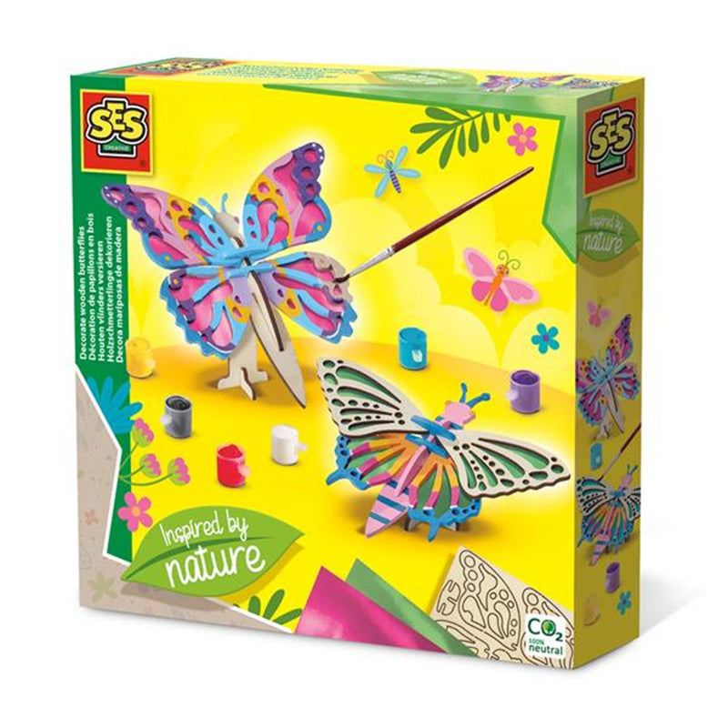 Afbeelding laden in galerijviewer, Ses houten vlinders versieren - inspired by nature

