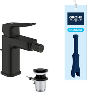 Grohe dice bidetkraan - aquacalibrator - inclusief pop-up waste - matte black