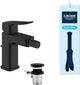 Grohe dice bidetkraan - aquacalibrator - inclusief pop-up waste - matte black