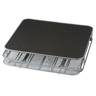 Afbeelding laden in galerijviewer, Overige merken koffiezetapparaat standaard met capsulehouder 32x29x6 cm metaal zwart zilver
