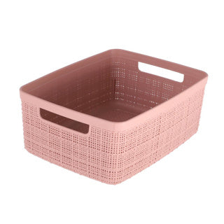 Afbeelding laden in galerijviewer, Curver jute opbergmand s 5l rose dawn | 3 stuks
