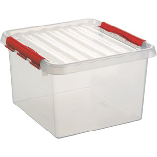 Afbeelding laden in galerijviewer, Sunware q-line box 26l transparant rood | 2 stuks
