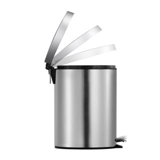 Afbeelding laden in galerijviewer, Eko v-part - pedaalemmer 5 liter - stainless steel - mat rvs - prullenbak

