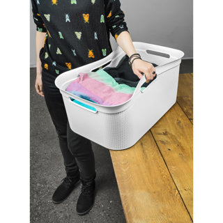 Afbeelding laden in galerijviewer, Rotho brisen flexibele wasmand 41l wit
