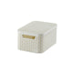 Curver style mand s met deksel rotanstyle ivoor (lxbxh 28x19x14cm)