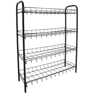 Metaltex schoenenrek 4 rekken 64x23x80.5 cm zwart