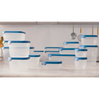 Afbeelding laden in galerijviewer, Curver grand chef vershoudbak rechthoek 2.4l transparant donkerblauw
