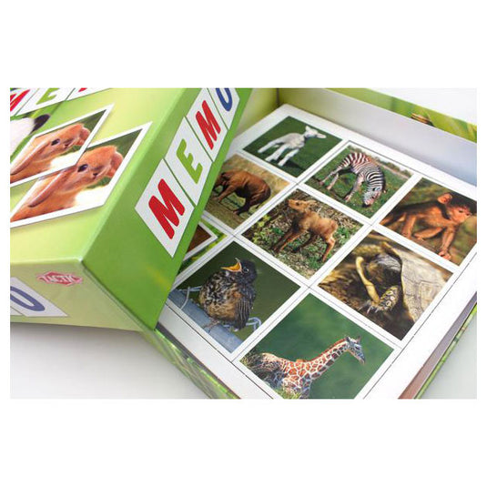 Tactic memo babydieren - memospel - zoek de juiste paren - schattige jonge dieren van over de hele wereld - educatief gezelschapsspel voor kinderen en families - 2 tot 6 spelers - vanaf 3 jaar