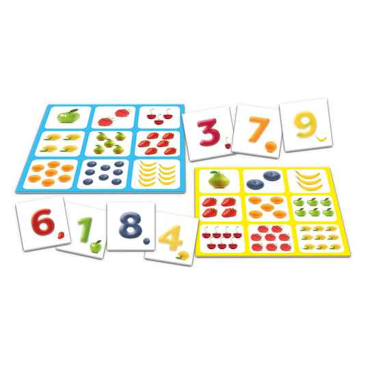 Tactic lotto fruit nummers – kaartspel – zoek vind – familiespel – 2-4 spelers – vanaf 3 jaar