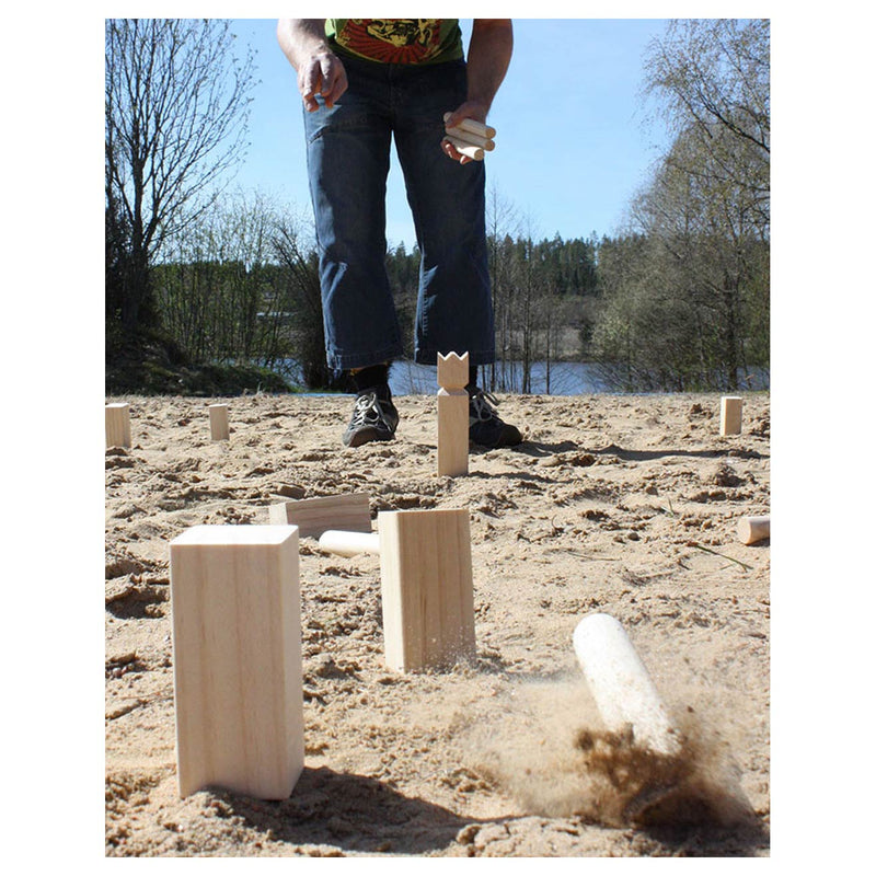 Afbeelding laden in galerijviewer, Tactic kubb – vang- en werpspel – origineel zweeds werpspel in handige draagbare doos – duurzaam grenenhout
