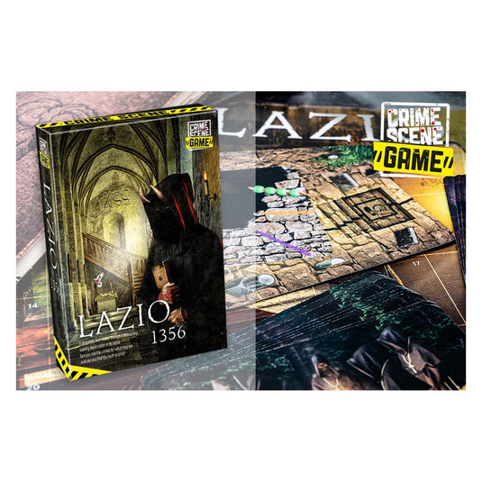 Tactic crime scene lazio 1356 – bordspel – misdaadspel – historisch mysterie in een klooster – diepgaand onderzoek en deductie – crime scene serie – game storm studio -1 of meer spelers – vanaf 18 jaar