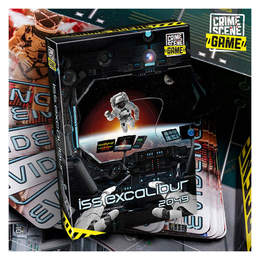 Tactic crime scene iss excalibur 2049 – bordspel – misdaadspel – futuristisch mysterie in de ruimte – diepgaand onderzoek en deductie – crime scene serie – game storm studio – 1 of meer spelers – vanaf 18 jaar