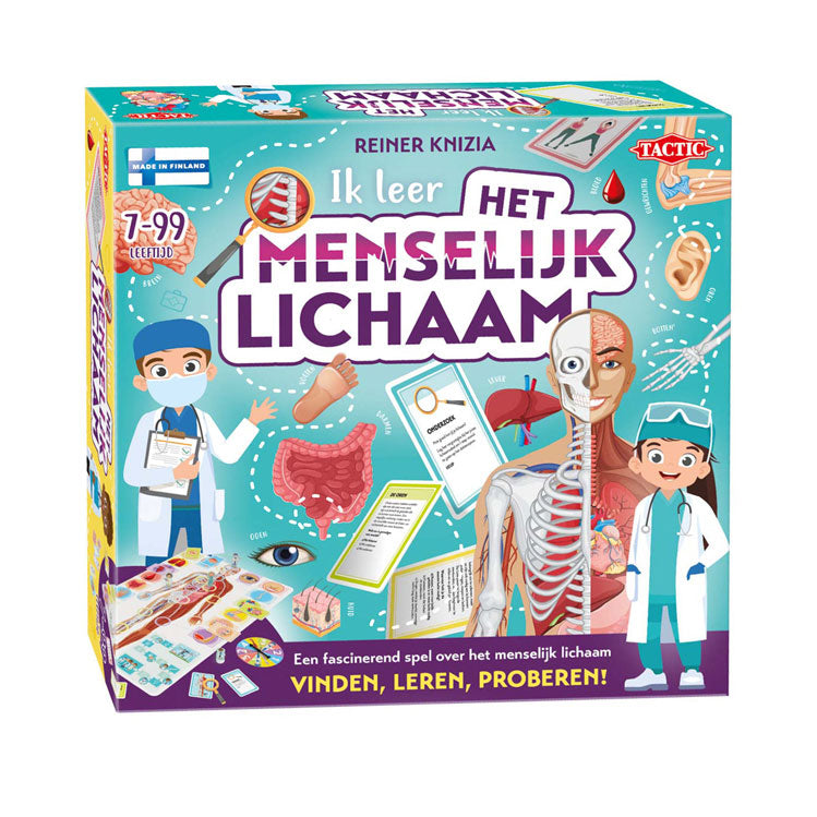 Afbeelding laden in galerijviewer, Tactic ik leer: het menselijk lichaam – bordspel – educatief - ontdek het menselijk lichaam en leer over anatomie – 2 tot 5 spelers – vanaf 7 jaar
