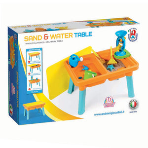 Androni zand- en watertafel met watermolen, 10dlg.