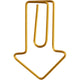 Clips, pijl, afm 40x25 mm, goud, 6 stuk 1 doos