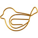 Clips, vogel, afm 32x40 mm, goud, 6 stuk 1 doos