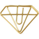 Clips, diamant, h: 25 mm, b: 35 mm, goud, 6 stuk 1 doos