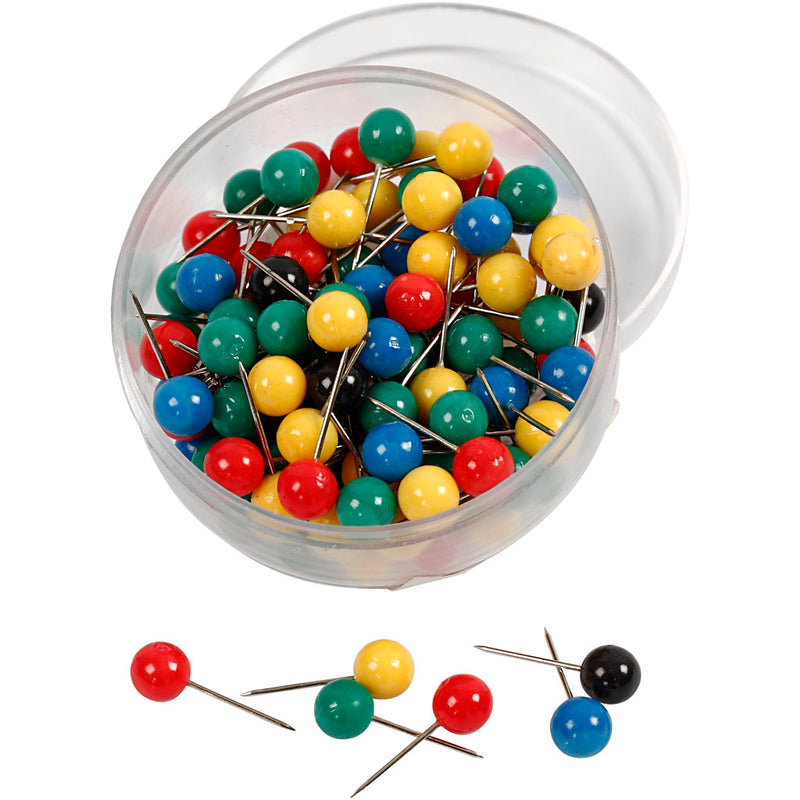 Afbeelding laden in galerijviewer, Https: www.cchobby.nl kaart-pinnen-l-17-mm-d-6-mm-diverse-kleuren-100-div-1-doos
