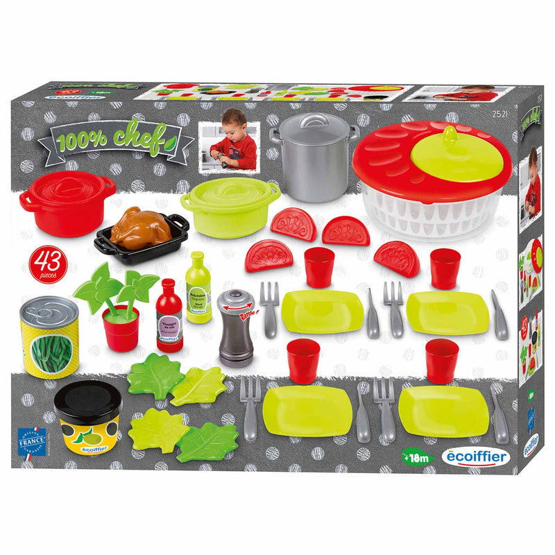 Afbeelding laden in galerijviewer, Ecoiffier 100% Chef Keukenset, 43dlg.
