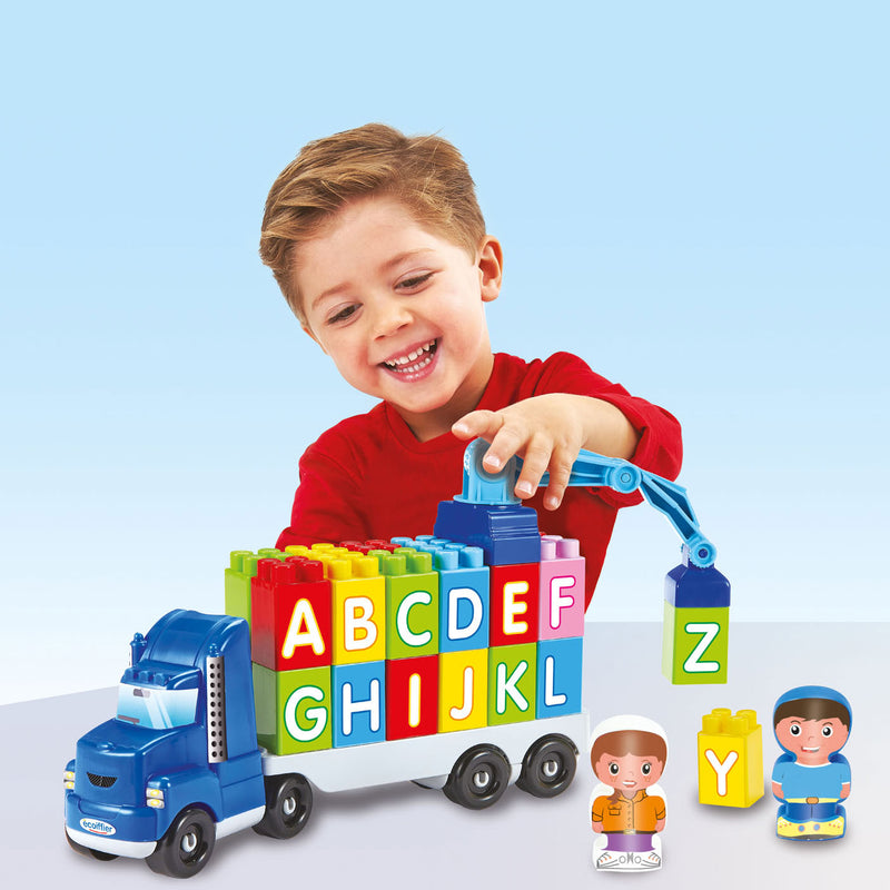 Afbeelding laden in galerijviewer, Abrick Vrachtwagen met Kraan en Letters
