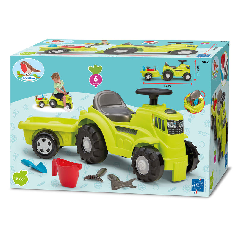 Afbeelding laden in galerijviewer, Ecoffier ecoiffier tractor met aanhanger
