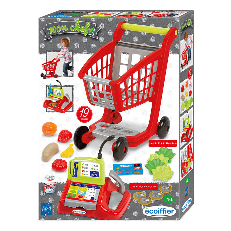 Afbeelding laden in galerijviewer, Écoiffier ecoiffier 100% winkelwagen, boodschappen kassa
