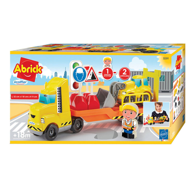 Afbeelding laden in galerijviewer, Ecoiffier abrick vrachtwagen met graafmachine
