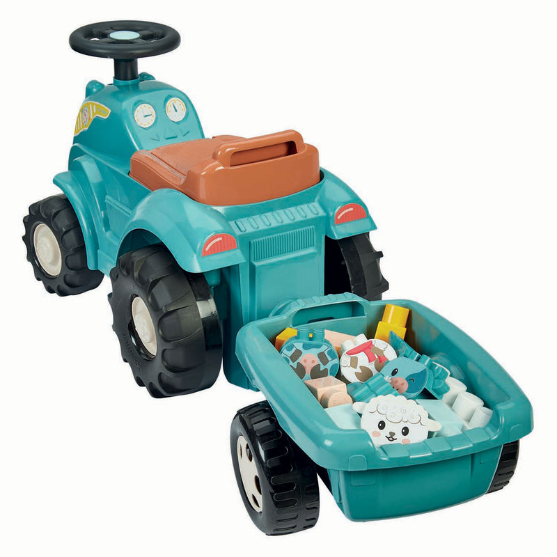 Afbeelding laden in galerijviewer, Ecoiffier bb abrick bestuurbare tractor met aanhanger - 15dlg.
