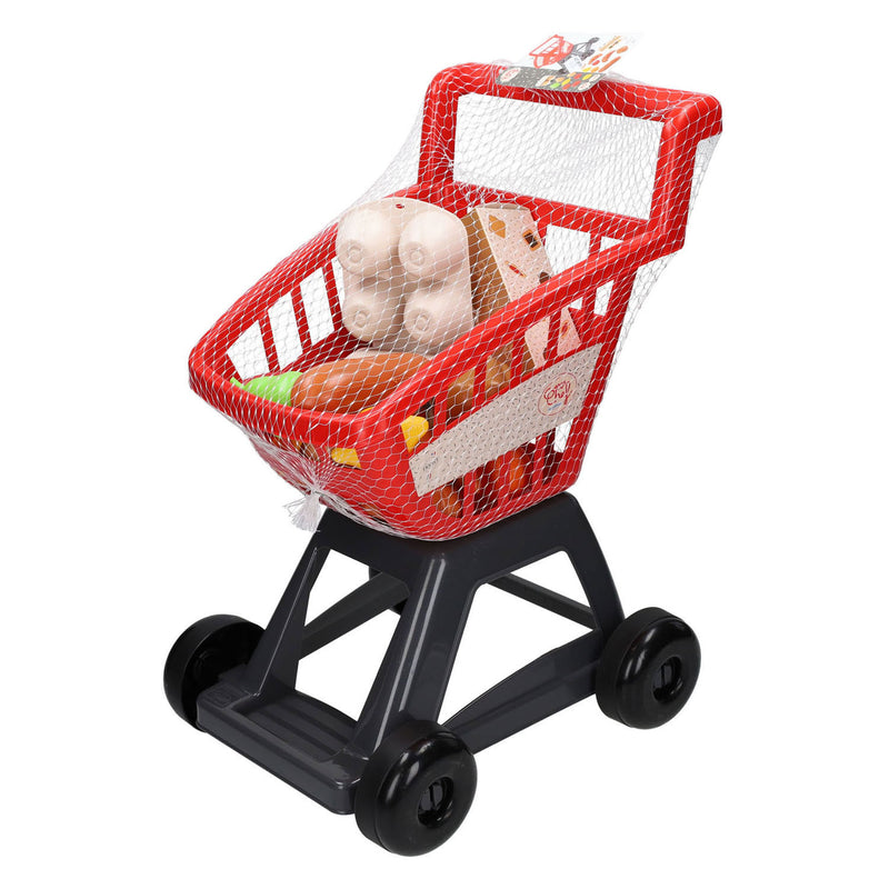 Afbeelding laden in galerijviewer, Ecoiffier 100% chef winkelwagen met boodschappen
