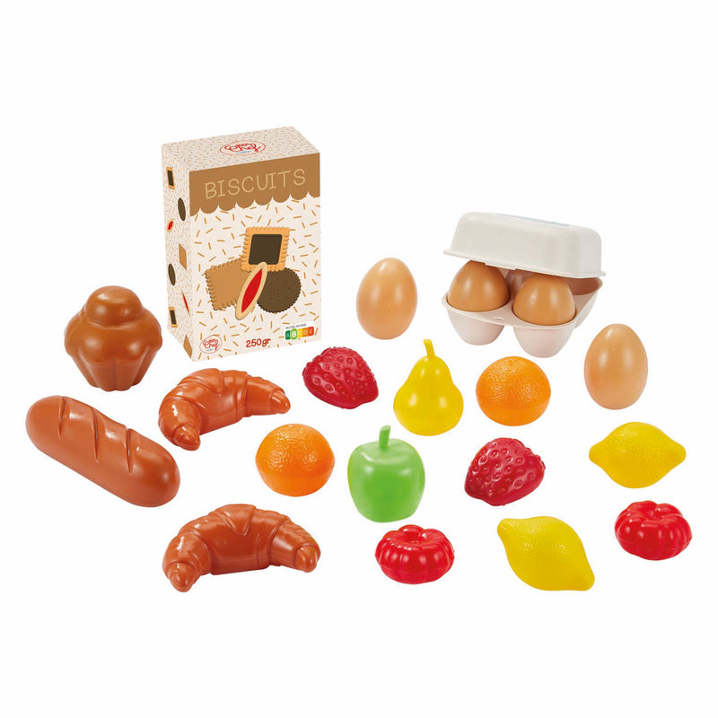 Afbeelding laden in galerijviewer, Ecoiffier 100% chef winkelwagen met boodschappen

