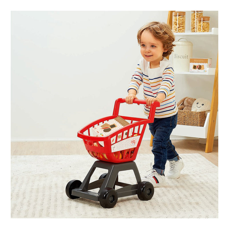 Afbeelding laden in galerijviewer, Ecoiffier 100% chef winkelwagen met boodschappen
