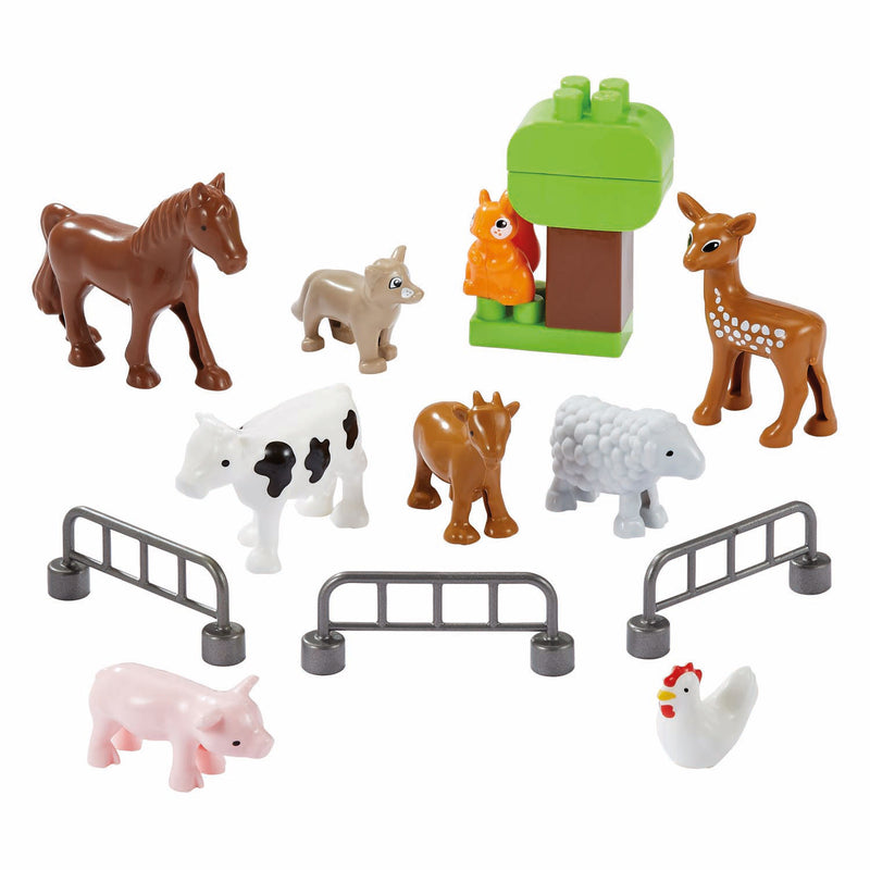 Afbeelding laden in galerijviewer, Ecoiffier abrick koffer met boerderijdieren - 16dlg.
