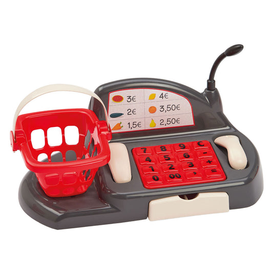 Ecoiffier 100% chef gevulde winkelwagen en kassa - 26dlg.