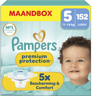 Pampers premium protection maat 5 - 152 luiers - 11kg-16kg