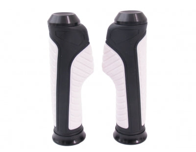 Edge handvatset scooter bromfiets anatomic - zwart wit