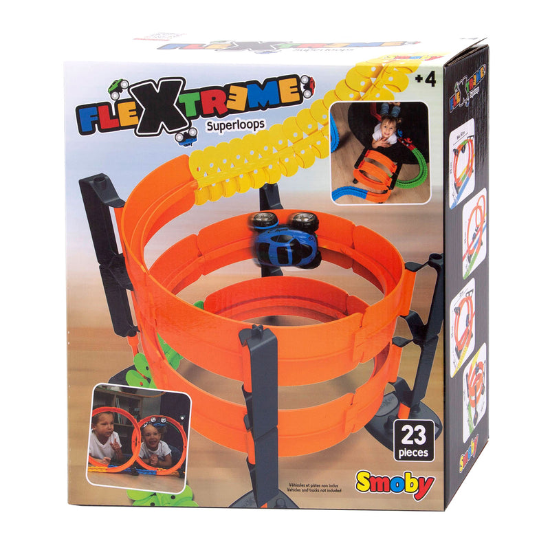 Afbeelding laden in galerijviewer, Smoby Flextreme Superloops Racebaan Set, 23dlg.
