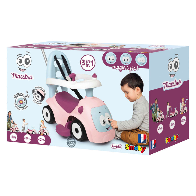 Afbeelding laden in galerijviewer, Smoby maestro ride on loopauto roze
