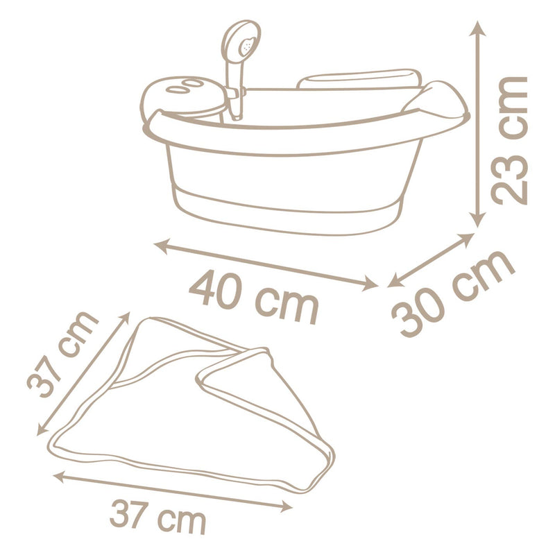 Afbeelding laden in galerijviewer, Smoby - Baby Nurse Bad met Functies en Accessoires 3dlg.

