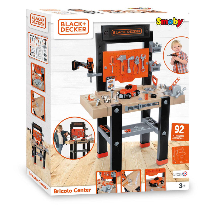 Afbeelding laden in galerijviewer, Smoby black decker bricolo speelgoedwerkbank, 92dlg.
