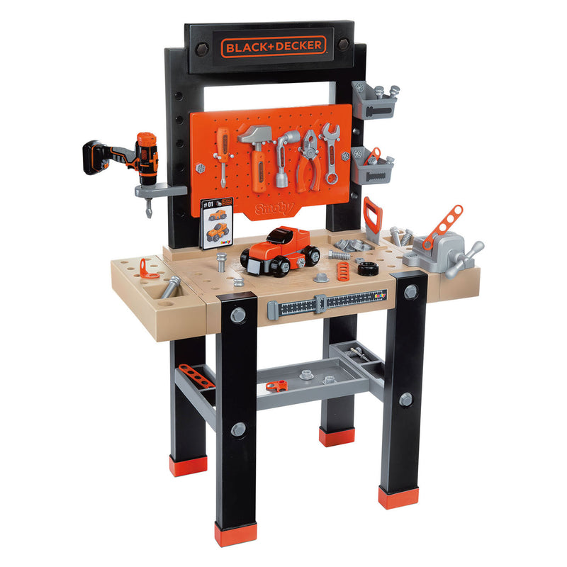 Afbeelding laden in galerijviewer, Smoby black decker bricolo speelgoedwerkbank, 92dlg.
