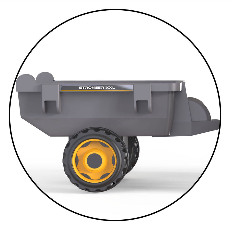 Afbeelding laden in galerijviewer, Smoby stronger xxl traptractor met trailer grijs
