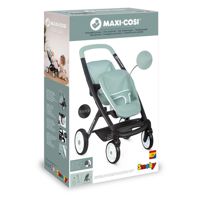 Afbeelding laden in galerijviewer, Smoby Maxi-Cosi Poppenwagen Sage voor 2 Poppen
