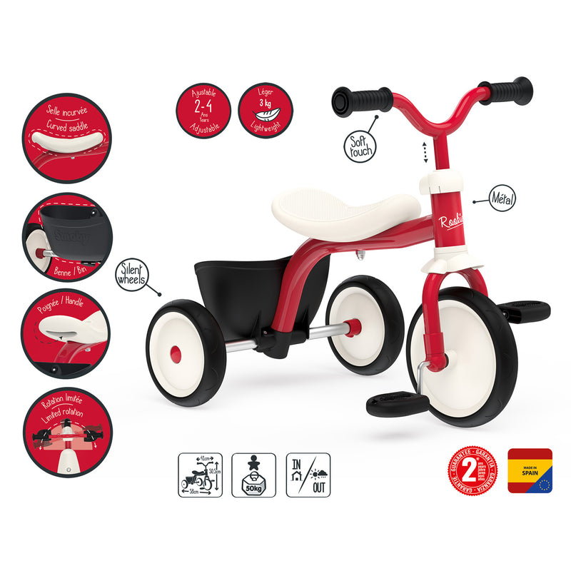 Afbeelding laden in galerijviewer, Smoby rookie trike driewieler
