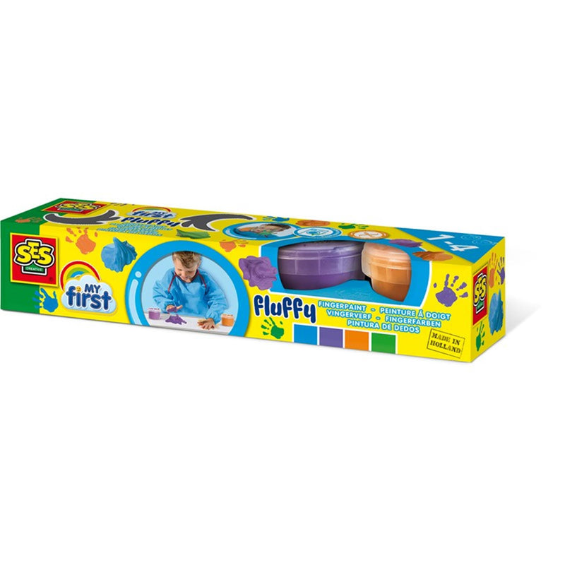 Afbeelding laden in galerijviewer, Ses fluffy vingerverf 4 potjes
