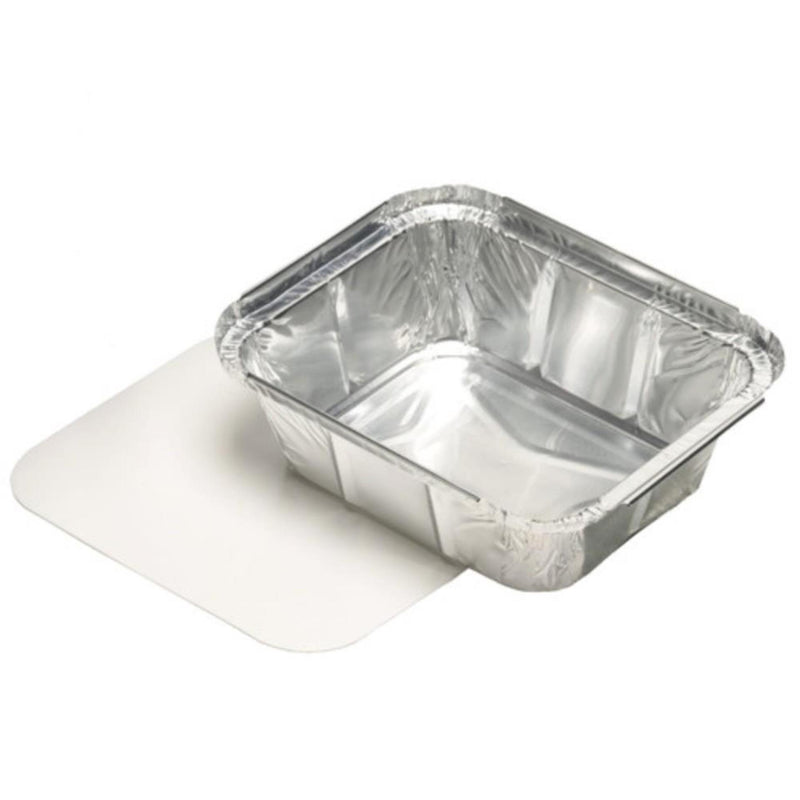 Afbeelding laden in galerijviewer, Papstar take-away aluminium schalen 500ml met kartonnen deksel pak a 10st
