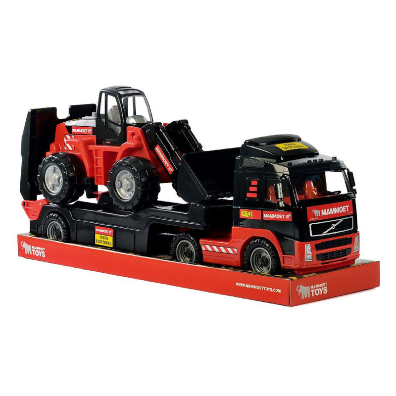 Afbeelding laden in galerijviewer, Mammoet toys cavallino mammoet vrachtwagen met aanhanger en graafmachine
