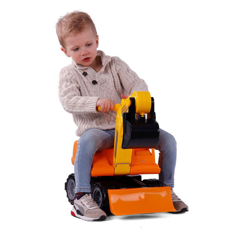 Afbeelding laden in galerijviewer, Cavallino mega graafmachine loopauto oranje, 79cm
