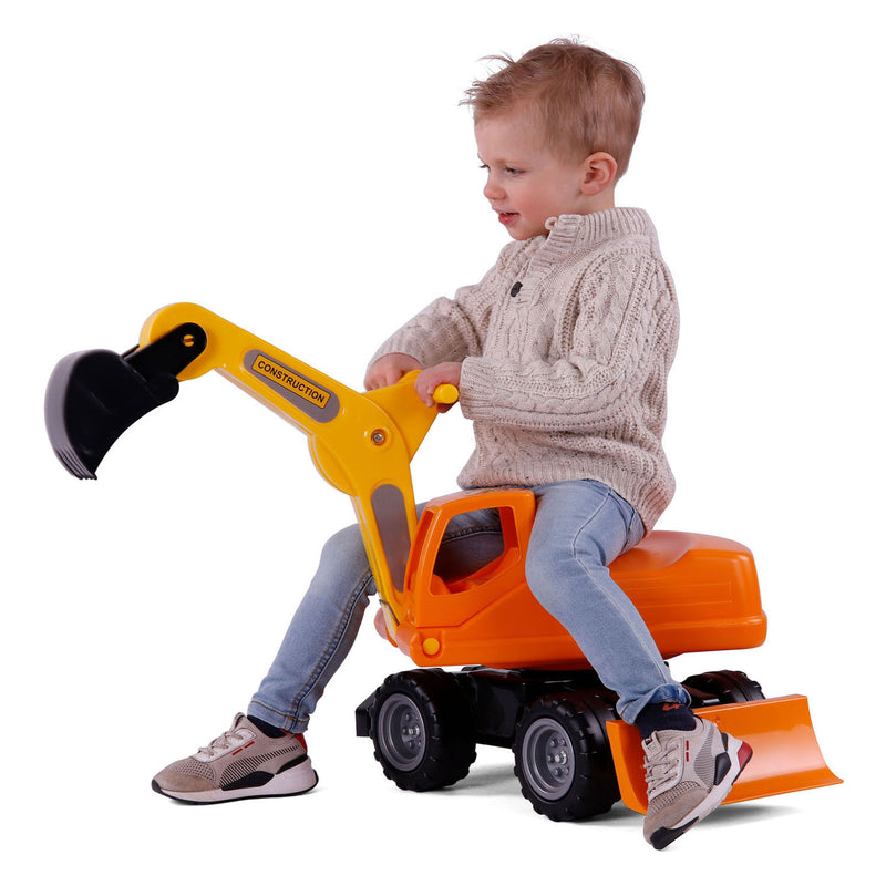 Afbeelding laden in galerijviewer, Cavallino mega graafmachine loopauto oranje, 79cm
